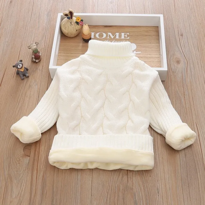 Autumn%20and%20Winter%20Kids'%20Sweater%20Boys'%20round%20Neck%20Sweater%20Girls'%20Thickened%20Fleece-Lined%20Base%20Pullover%20Baby%20Turtleneck%20Sweater%20-%20Image%203