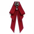 Vintage Bow Tie Cameo Ladies Head Diamond Ribbon Tassel Brooch Chic Girls Elegant Jewelry Collar Pin Girl Cravat Gift for Men. 