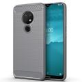 Back Cover For Nokia 6.2 / Nokia 7.2 Shockproof Anti Scratch Phone Casing Soft Silicone TPU Case Carbon Fiber Texture Brushed Protection Phone Cases. 