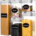 Kitchen Food Storage Containers Set, Kitchen Pantry Organization and Storage with Easy Lock Lids, 5 Pcs. 