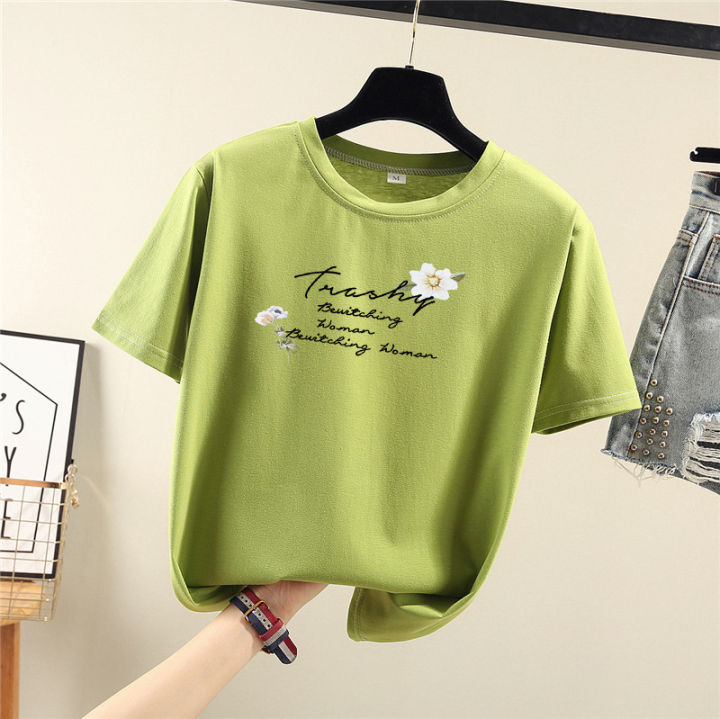 Summer%20New%20Short%20Sleeve%20T%20T-shirt%20Women's%20Korean-Style%20plus%20Size%20Women's%20Clothing%20Student%20Casual%20Top%20-%20Image%207