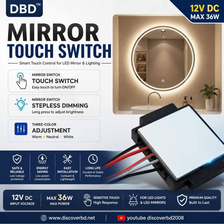 Multi%20Color%20Mirror%20Touch%20Switch%20with%20Dimmer%2012%20Volt,%2036%20Watt%20-%20Image%202
