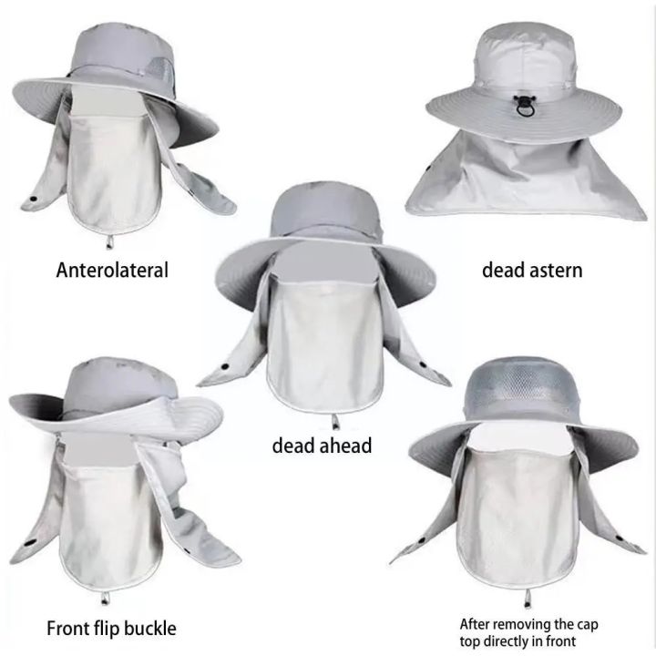 Fashion%20Summer%20Sun%20Hats%20UV%20Protection%20Outdoor%20Hunting%20Fishing%20Sun%20Cap%20Wide%20Brim%20Breathable%20Removable%20Fisherman%20Hat%20for%20Men%20E9S9%20-%20Image%204