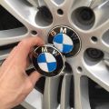 BMW Wheel Center Caps Set of 4 Emblem, 68mm BMW Rim Center Hub Caps for All Models with BMW Blue & White Color. 