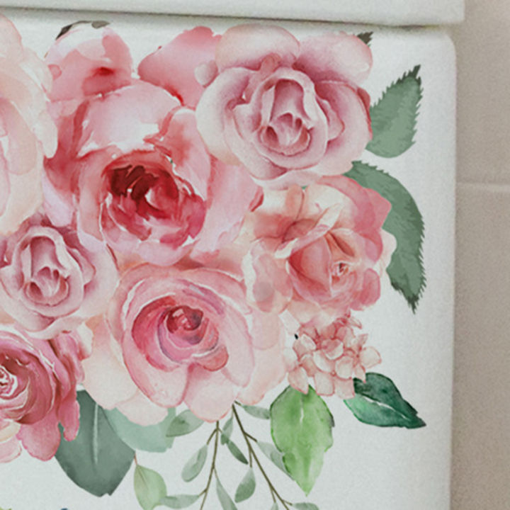 Flower%20Toilet%20Sticker%20Beautiful%20Rose%20Flower%20Butterflies%20Toilet%20Sticker%20Waterproof%20Pvc%20Wall%20Art%20Decal%20for%20Bathroom%20Decoration%20Buyers'%20Favorite%20Pink%20Flower%20Sticker%20-%20Image%203