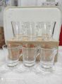 6 Pieces Tea Cup Set - Transparent - Enjoy Tea Time With This Elegant Transparent Cup Set -64.
