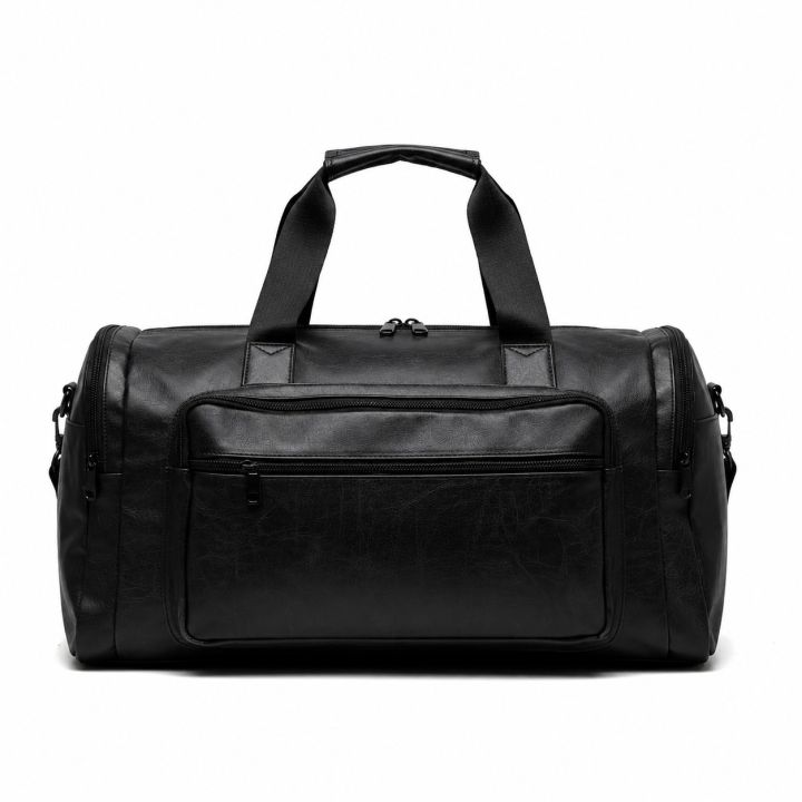 Water-Resistant%20PU%20Leather%20Travel%20Duffel%20Bag%20-%20Image%202