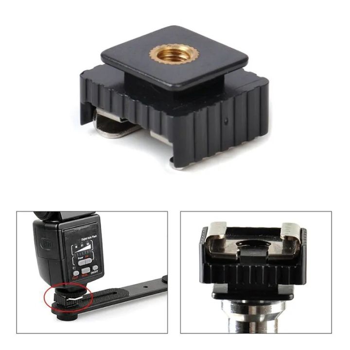 1/4"%20Screw%20metal%20flash%20hot%20shoe%20mount%20adapter%20light%20stand%20tripod%20-%20Image%206