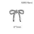 10pcs Silver Retro Bow Tie Charms Bowknots Ribbon Alloy Nail Art Charms Decorations Manicure Metallic Charms DIY Salon Jewelry Demoo. 