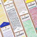 RHS Online 2PCS Retro Number Alphabet Series PVC Stickers Album Diary Journal Decorative Crafts Scrapbooking DIY Sticker.