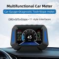 Car Inclinometer Level Tilt Mete Universal HUD Head-up Display Cars Off-Road Vehicle Pitch/Incline Angle Slope Meter Truck. 