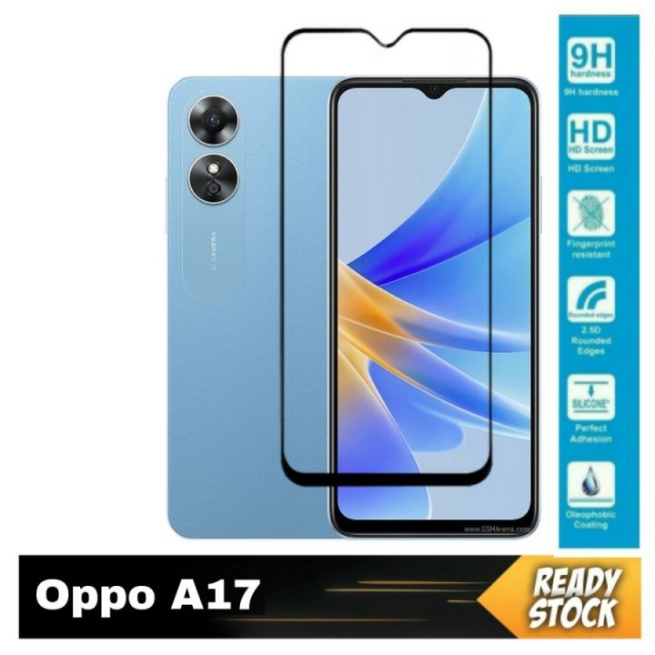 Oppo%20A17/A17K%20Full%20Glue%20Tempered%20Glass%20Screen%20Protector%20Transparent%20-%20Image%202
