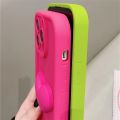 Fashions High Quality Korean Cute 3D Love Heart Lovely Hot Pink Girl Silicone Soft Case For iPhone 15 14 Pro Max 13 12 11 XS XR Shockproof Back Cover. 