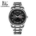 LouisWill Men Fashion Watches Quartz Watches Casual Wristwatches 30M Waterproof Watches Calendar Dial Stainless Steel Folding Clasps Luminous Pointer Wrist Watches for Men. 