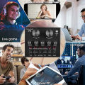 Professional Anchor Capacitance Microphone Wireless Bluetooth Connection for PC Karaoke Live Streaming Studio Recording BM800 Ar. 