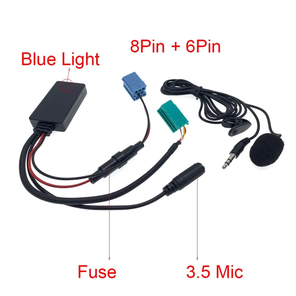 Adattatore Bluetooth 5.0 Auto Con Cavo ISO AUX 6/8 Pin Per Renault Clio, Espace, Kangoo, Laguna (2005-2011) - 2