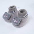 【Happy childhood memories】(New) cute bear baby shoes winter warm newborn flats boy girl soft sole velvet shoes cartoon animal elastic toddler shoes.