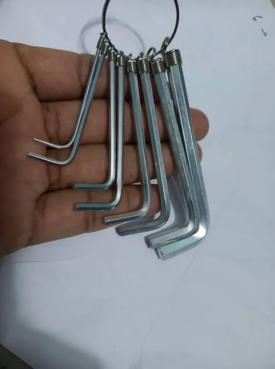 HEXAGON%208Pcs%20Set%20Screwdriver%20Hex%20Key%20Allen%20Wrench%208%20Pcs%20Screw%20Driver%20Set%201.5mm%202.0mm%202.5mm%203.0mm%203.5mm%204.0mm%205.0mm%206.0mm%20Keyring%20Hand%20Bicycle%20Repair%20Tool%20Sets%20-%20Image%202