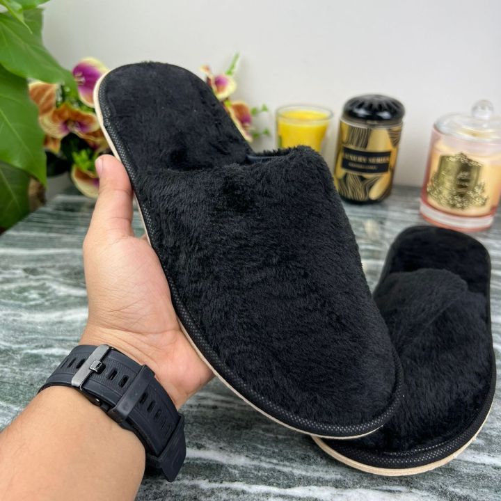 Room Slipper Plain Design House slipper Wool room shoe for Man