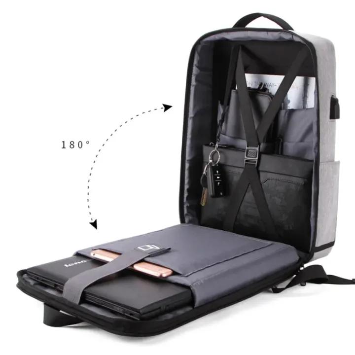 Black%20Hard%20Shell%20Bag%20Leisure%20Commuting%20Waterproof%20Lightweight%20Business%20Backpack%20Men's%20Backpack%20Anti-theft%20Lock%20Computer%20Bag%20-%20Image%202
