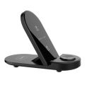 X416 3 In 1 Wireess Charger Foldable Phone Holder Wireless Charger Compatible with iPhone/Samsung/iWatch/Airpods Gray. 