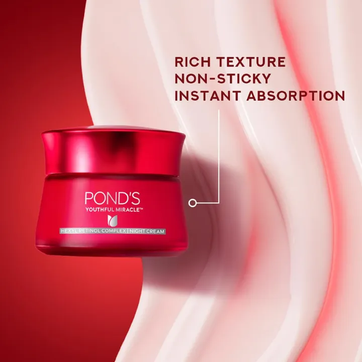 POND'S%20Youthful%20Miracle%20Hexyl%20Retinol%20Complex,%20Renew%20&%20Repair%20Night%20Cream%2050g%20-%20Image%204