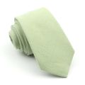 New Colorful Men's Solid Color Necktie 100% Cotton 6.5CM Skinny Pink Green Sky Blue Wedding Party Tie Gift Cravat Men Accessory.