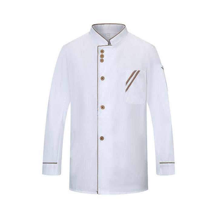 Chef Uniform Chef Work Clothing Summer Hotel Restaurant Ding Room Canteen Kitchen Spring and Autumn Embroidered