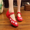 Embroidered Shoes Women's Ancient Style Old Beijing Cloth Shoes Women's Ethnic Style Han Chinese Clothing Shoes Women's Square Dancing Shoes Canvas Shoes Women. 