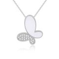 Korean version of the hot-selling fashion h butterfly necklace Internet celebrity with the same micro-inlaid zircon, light luxury, niche, simple and versatile clavicle chain.