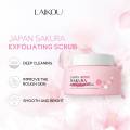 LAIKOU JAPAN SAKURA EXFOLIATING SCRUB FACE BODY SCRUB EXFOLIATING DEAD SKIN DEEP CLEANSING 100G. 