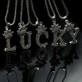 Fashion Luxury Charm Alloy Zircon A-Z Crown Alphabet Pendant Chain Necklace Punk HipHop Woman Man Initial Name Jewelry Gifts Hot.