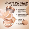 2024 O.TWO.O Air Cushion Cream Face Powder 24h 2 In 1 Long-Lasting Oil-control Matte Soft Focus Concealer Makeup Pressed Powder Cream JokeTJokeJ. 