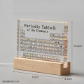 Acrylic Periodic Table Of Elements With Samples With The Light Base Ornament School Teaching Display Chemical Element - Innovative Design. 