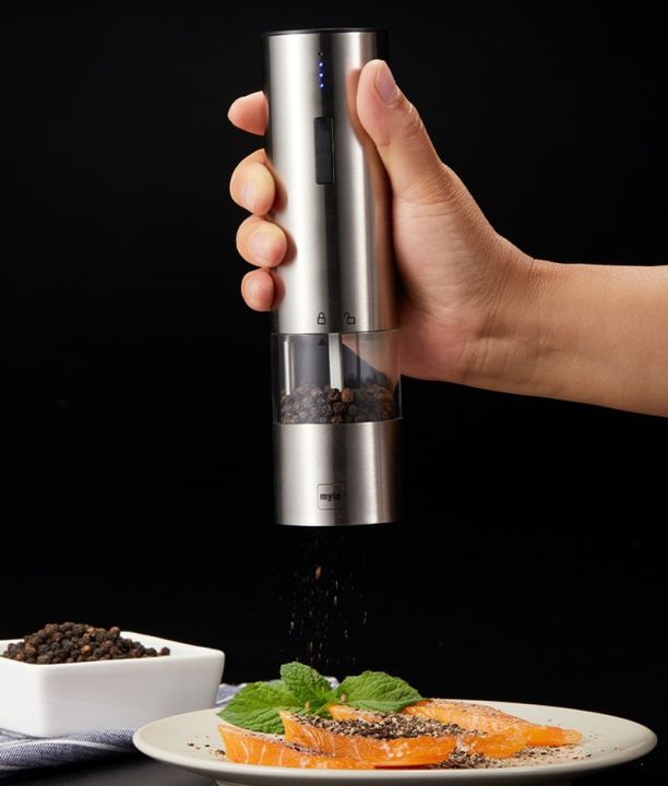 Electric%20Automatic%20Salt%20Pepper%20Mill%20Set%20Adjustable%20Grinding%20Kitchen%20Stainless%20Steel%20Tool%20Cooking%20Accessories%20cocina%20Dro-1PC%20Red%20-%20Image%204