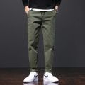 Mens Pants Cotton Casual Stretch male trousers man long Straight High Quality 4 colors Plus size pant suit 42 44 46 CY9112. 