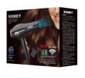 Kemey-KM-2376/2378 - 3000W ( 2 in 1 ) Powerful-Professional-Heavy-Duty-Hair-Dryer--- Black. 