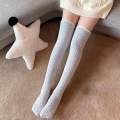 Women Knee High Socks over Knee Thigh High Socks for Home Living Room Black.