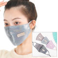 New Winter Three-Dimensional Adjustable Mask Fashion Shiny Surface Labeling Bear Mask Outdoor Riding Dustproof Mask.
