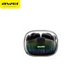Awei T52 TWS Wireless Earphone Gaming Headset with ANC + ENC Mic BT 5.3 Bluetooth Earbuds.