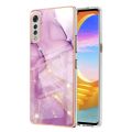Casing for LG Velvet 5G Ultra-Thin Marble Pattern Hybrid Hard Back Soft TPU Bumper Protective Case Cover. 