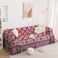Nordic ins style sofa blanket sofa towel cover cloth outdoor living room sofa cover towel double-sided ethnic style back towel camping.