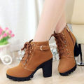 {MYE MART} Korean fashion boots Shoe for women ladies ankle Pointed Toe Short Boots Casual box Heels Shoes. 