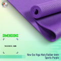 New Eco Yoga Mats Rubber 6mm Sports-Purple.