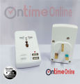 3 Pin/UK Plug Universal+2USB 2 Way Multi Adapter MAX 13A 250V-2500W. 