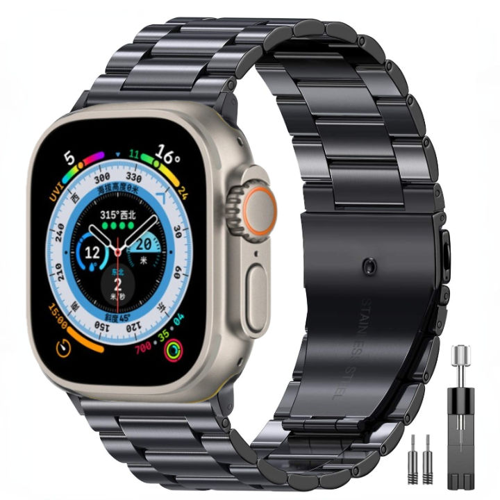 Metal strap For Apple watch band 49mm 45mm 41mm stainless