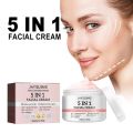 5 In 1 Face Cream Moisturizing Whitening Anti Wrinkle Aging Fade Spots Shrink Pores Skin Care Set Facial Exfoliating Mousse.