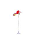 Cat Spring Rat toy Rainbow Bright color with Suction Cup, Metal Bell & Soft Feather Mouse Toy, Cat toys. 