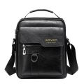 Vintage PU Crossbody Bags Mens Leather Mobile Phone Pouch Multi-pocket Men Shoulder Bag Solid Waterproof for Travel Business. 