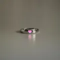 A Couple of Glowing Ring Love Open Ring Woman Man Glowing Heart Ring Blue Pink Glowing Ring Girl Jewelry Gift Wholesale. 